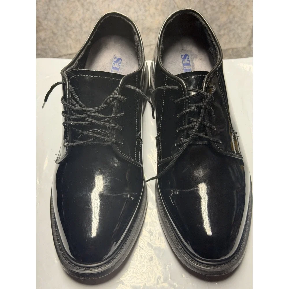 Authentic US Army High Gloss Oxford Shoes Bates or‎ Capps Dress Shoe Size -7.5 E